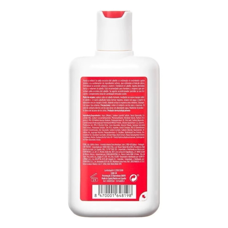 Shampoo Isdin Lambdapil Anticaída Botella 200ml Por Unidad