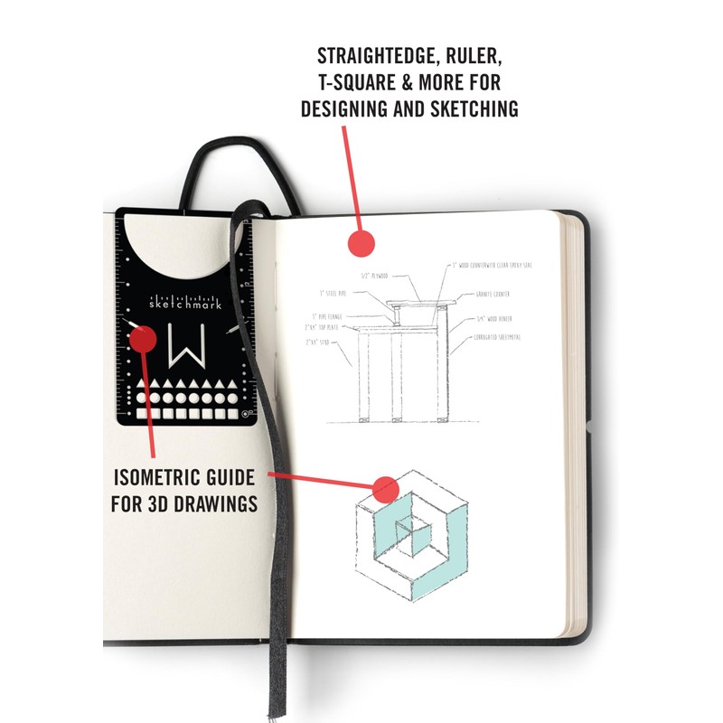 Sketchmark Original Stainless Steel Bookmark Stencil - Credit Card Tool