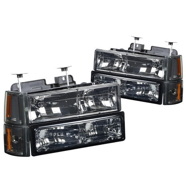 PM PERFORMOTOR Smoked Housing amber Corner Pair of Headlights Replacement