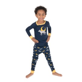 Leveret Boys Girls Kids Two Piece Cotton Pajamas Wolf Size 12 Years