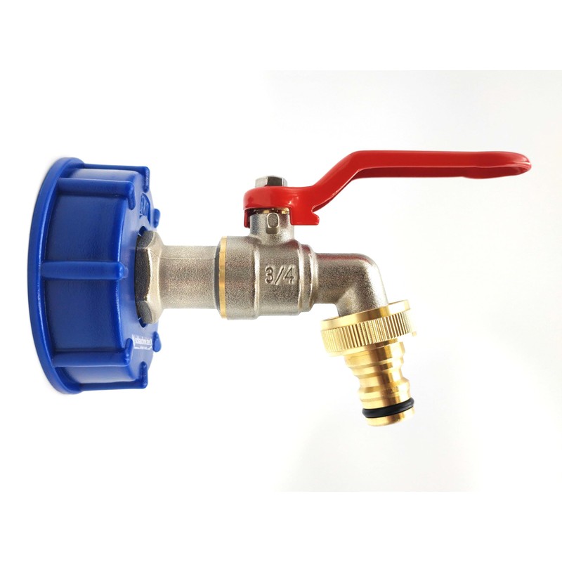 IBC Outlet Tap Ball Outlet Valve 3/4 Inch Long Version