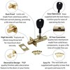 Door Mortice Rack Bolt | Polished Brass | Pack of