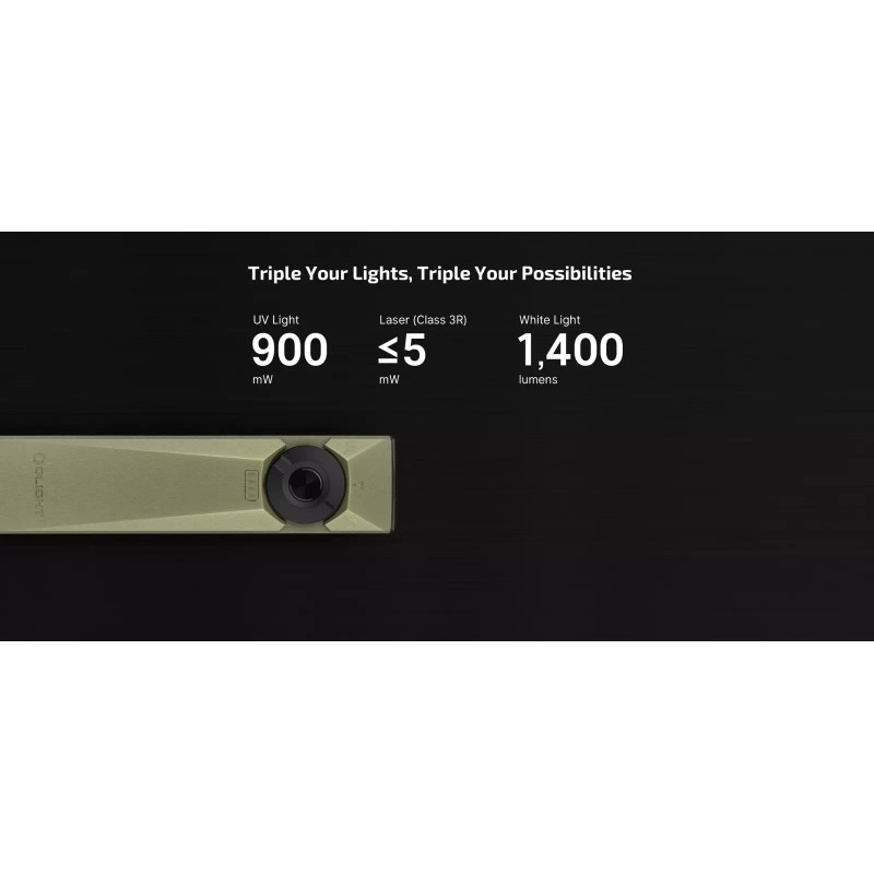 Olight Arkfeld Ultra Olive Green NW 3-in-1 EDC Flashlight, O-Aluminum