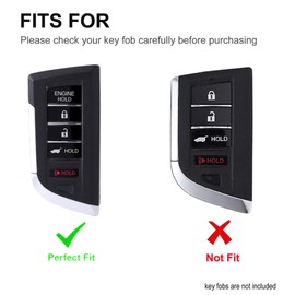 Key Fob Cover for Acura Soft TPU Car Key Shell Case Protector Compatible with 2022 2023 Acura RDX MDX Integra A-spec w/Tech CVT (Purple)