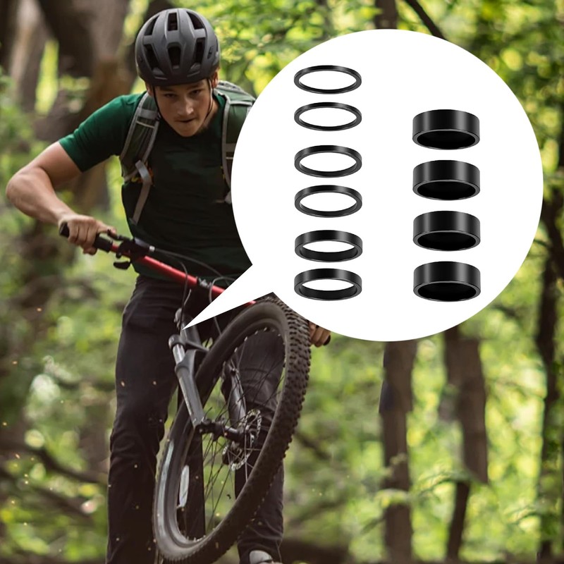 Pack of 10 Ahead Spacer 1 1/8 Inch, Aluminium Bicycle