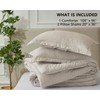 CozyLux California King Comforter Set - 3 Pieces Beige Soft