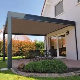 COARBOR 12Ft x 38Ft Outdoor Shade Cloth Sun Shade Fabric Roll Shade Cover for DIY Pergola Carport Patio Deck Backyard Garden Greenhouse Yard Balcony- Brown