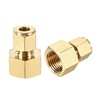sourcing map Compression Tube Fitting G1/2 Female Thread x 8mm