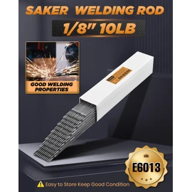 Saker E6013 Welding Rod 1/8'' 10LB Carbon Steel Stick Welding Electrodes
