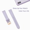 WOCCI 10mm Watch Strap with Rose Gold Buckle, Elegant Genuine