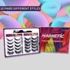 Magnetic Lashes Kit, Reusable 3D 5D Magnetic Eyelashes Set with
