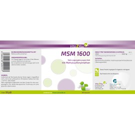 MSM 1200 – 360 Capsules – (Methylsulfonylmethane) – Mesh Actuator 40-60 – High Dose – Premium Quality – Made in Germany