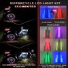LD DARKEAGLE 8PCS Segmented Motorcycle LED Lights Kit with Brake