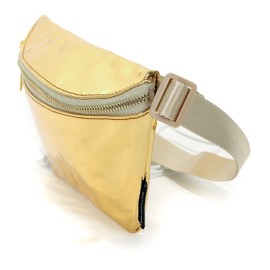Fydelity Small Fanny Packs for Women – 80s/90s Slim Bum Bag – Unisex Crossbody Waist Belt Bag for Travel, Festivals, Sports & Daily Use – Waist Belt Bag for Women | Mirror Gold