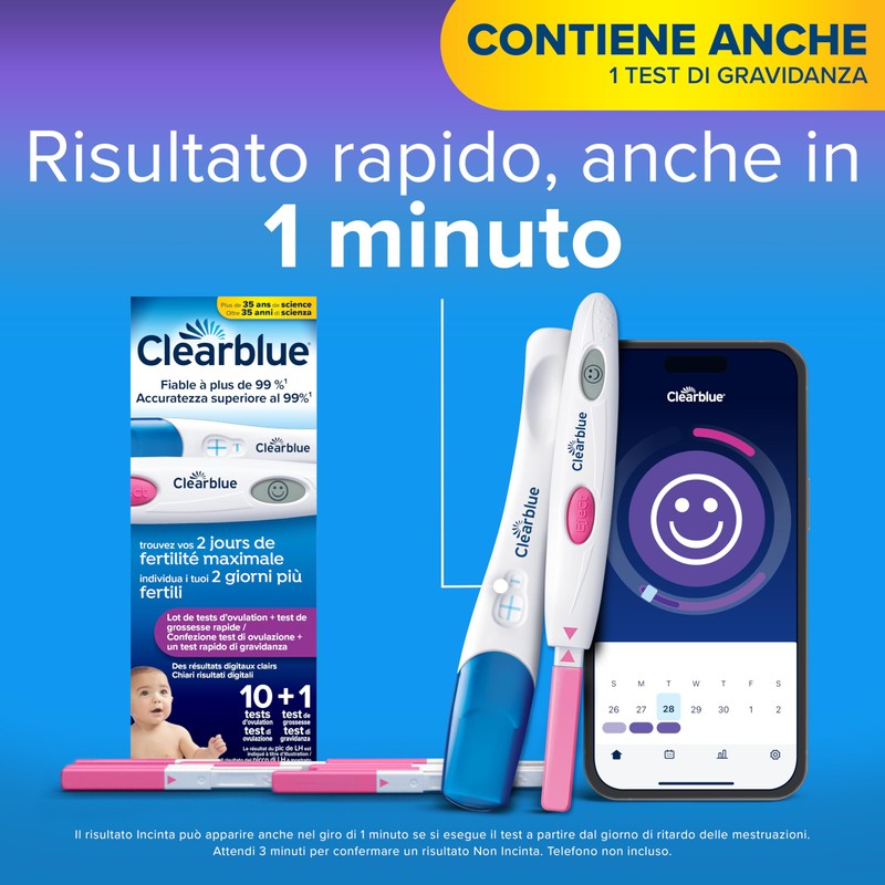 Test di ovulazione Digitale e Test di gravidanza Clearblue -