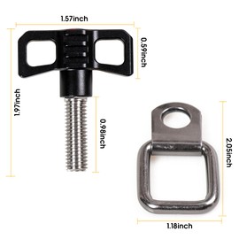 BESTAOO 6Pack Hardtop Quick Removal Bolts Thumb Screws with 6 Tie Down Anchors Compatible with Jeep Wrangler 1997-2024 TJ JK JL Gladiator JT 4XE 2021+ Ford Bronco 2 4 Door Accessories (Star)
