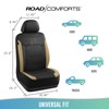 Road Comforts Premium Leather Front Seat Cover – Airbag-Compatible, Universal