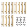 Bwintech Pack of 12 150 mm Gold Anodised Knurled Cabinet