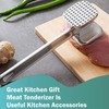 Steel Steak Meat Tenderizer Mallet for Kitchen and BBQ, Sturdy