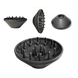 Updated 360° Rotating Diffuser Attachment Nozzle Compatible With Laifen Swift Hair Dryer/SE Styling Tool (NOT SE LITE), Stronger Magnetic Hair Smoothing Dryer Blower Accessories for Laifen, Black