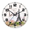 NOMEDOGYIM Eiffel Tower Wall Clock Battery Operated Romantic Landmark Wall