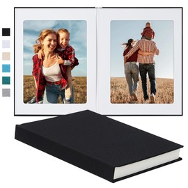 Pssoss Photo Album 8x10 with Writing Space Linen Cover 8x10 Photo Album Book Holds 30 Photos Ideal for Wedding Theme-Album and Baby Photo Albums (Black,30 Pockets)