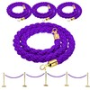 4PCS Braided Purple Rope – 5FT Rope Twisted Barrier Cord