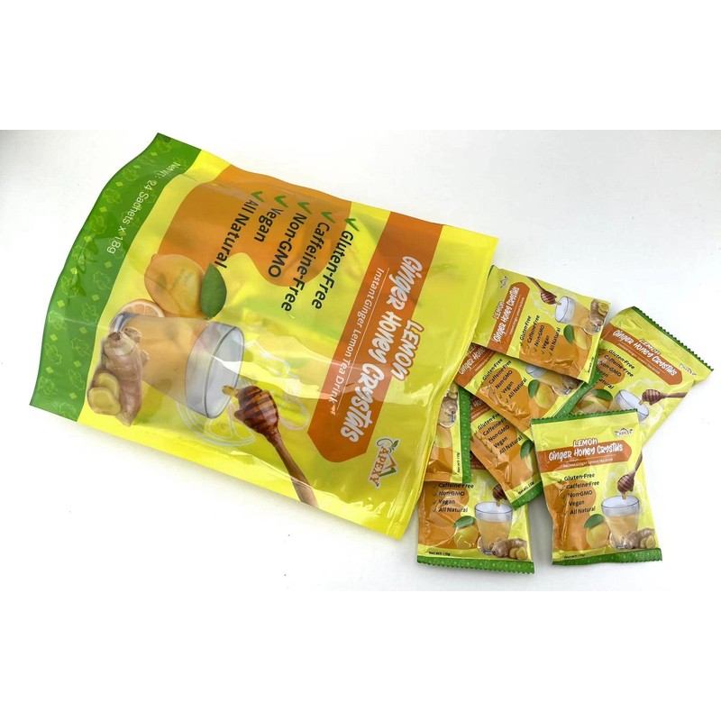 Apexy Instant Ginger Honey Crystal 18g X 24 Sachets (Lemon)
