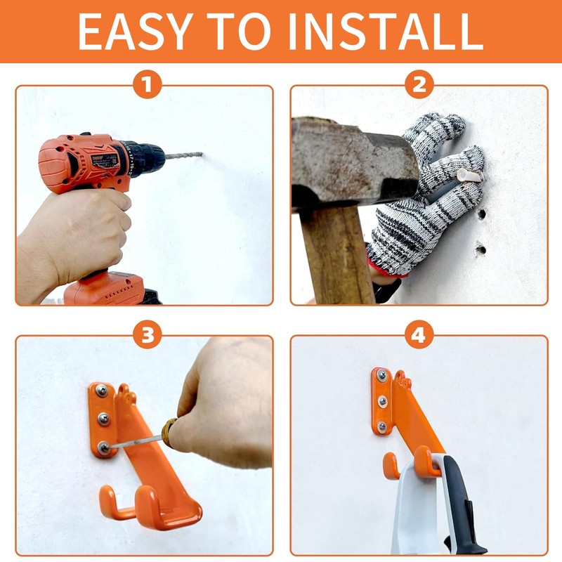Garage Storage Hooks, Chainsaw Hooks, Chainsaw Wall Mount, Chainsaw Holder,