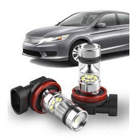 QIFANSAIL 2 Pcs Accord Fog Lights Bulbs Compatible with 2006-2022 Honda Accord, 6000K Cool White Replacement, Plug and Play