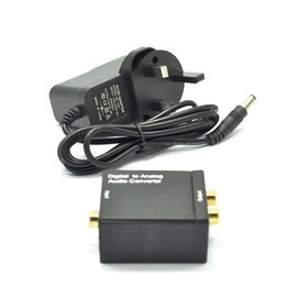 Digital Optical Coax Coaxial Toslink To Analog RCA L/R Audio Converter Adapter DG-OT3802