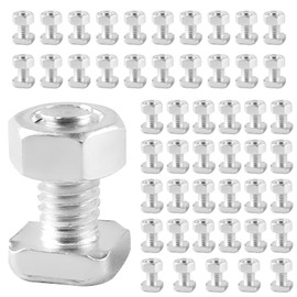 Pack of 50 Hammer Head Screws M6 Greenhouse Screws Aluminium Greenhouse Screws with Nuts Greenhouse Screws for Furniture Tool Greenhouse Repairs