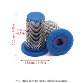 TopHomer 12 Packs Stainless Steel Strainer Spraying Nozzle Mesh Filter with Anti-Drip Design for Spraying Operations Waterproof Engineering (50 Mesh)