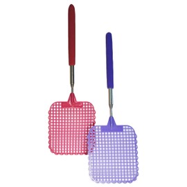 Black Duck Brand Set of 2 Home Telescope Fly Swatters! Assorted Colors - Hand Grip - Hand Swatters Perfect for Any Home or Office! (2)