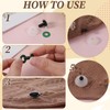 TIESOME 48 Pcs Craft Eyes, 12/16/20mm Colored Safety Eyes with