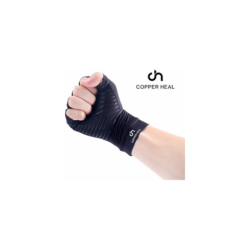 COPPER HEAL Copper Compression Gloves – Pain Relief for Arthritis,