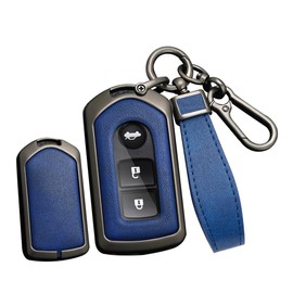 TECART Smart Remote Car Key Case fit for Toyota Corolla Prius Camry CHR C-HR RAV4 Suede Yaris Prado Vios Highlander Protector Key Shell Cover 2 3 ButtonsKey Fob Holder Keyring Black-blue