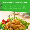 CANAPE KING Disposable Bamboo Skewers - 100pcs Natural Fruit Sticks