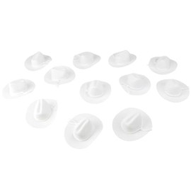 Homeford Mini Cowboy Hat Party Favor, 4-inch, 12-count, White