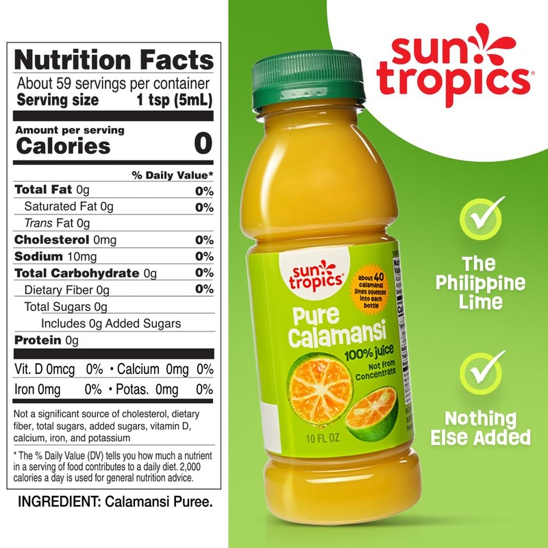 Sun Tropics Pure Calamansi 100% Juice - 4 Pack, 10