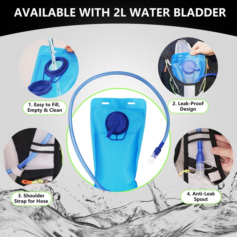 RISEMART Running Vest for Women and Men, Running Hydration Backpack
