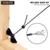 SANKINS Anti-Sag Gate Kits for Wooden Fence, Black Gate Support