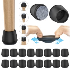 Extra Large Chair Leg Floor Protectors, 8 Pcs Silicone Furniture Pads for Hardwood Floors, for Protect Chair feet & Wooden Floors, Easy to Moving, (Fit 2.36-3.03", Black).