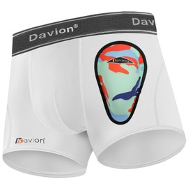 Davion Youth Boys baseball Cup Boys Cup Underwear With Soft Protctive Athletic Cup for Baseball, Football Lacrosse(White-XS)