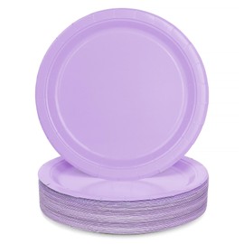 PARTY GO Party Plates Purple 9 Inch Pack of 50 Children's Birthday Boys and Girls Party Decoration Accessories Paper Plates