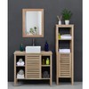 AAZZKANG Rustic Mirrors for Wall Rectangle Wooden Frame Hanging Mirror