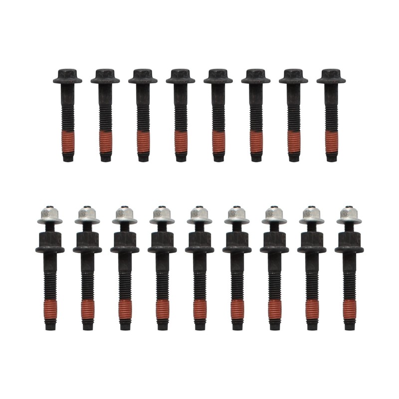 SUSUCAR Exhaust Manifold Gasket Bolts Stud Nut Set for 2009-2018