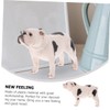 CIYODO 2pcs Realistic Bulldog Figurines Dog Models Dog Figures Adorable