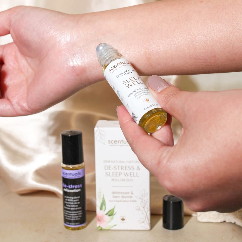 Essential Oil Blend Roll On Set of 2: De-Stress &