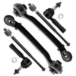 SCITOO 6pcs 2WD Front Lower Control Arms Kit Fit 2005-2010 For Dodge Challenger Charger Magnum For Chrysler 300 Inner Outer Tie Rod Ends Suspension Kit